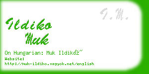 ildiko muk business card